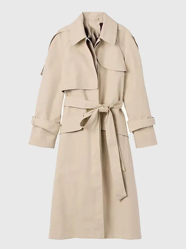 Gap × Victoria Beckham Trench Coat Coat unisex detail view 4 | Dash Racegear — Unisex beige Gap x Victoria Beckham coat 2026, tailored trench style for modern everyday fashion.