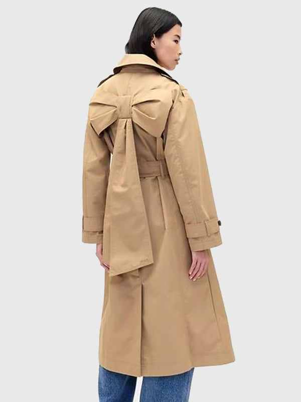 Gap × Sandy Liang Bow-Back Trench Coat Coat unisex detail view 2 | Dash Racegear — Statement Gap × Sandy Liang coat with feminine bow-back silhouette