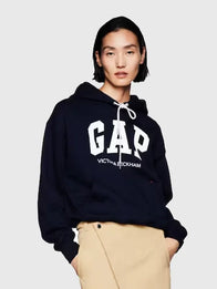 Gap x Victoria Beckham Hoodie Hoodie unisex detail view 2 | Dash Racegear — Victoria Beckham Gap 2026 navy hoodie, soft French terry pullover for everyday casual comfort.