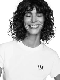 Gap x Victoria Beckham Logo T-Shirt Shirt unisex detail view 6 | Dash Racegear — Gap x Victoria Beckham 2026 white T-shirt, soft fabric logo tee for everyday streetwear style.