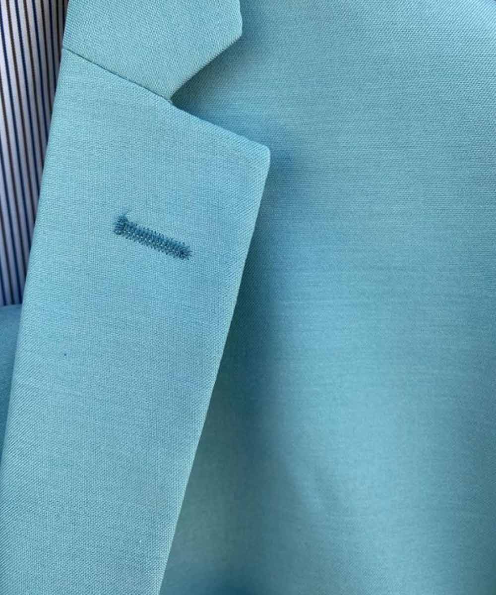 Mens Blue Slimfit Suit Fashion Apparel men detail view 4 | Dash Racegear — Gentleman Style Wedding Blue Suit