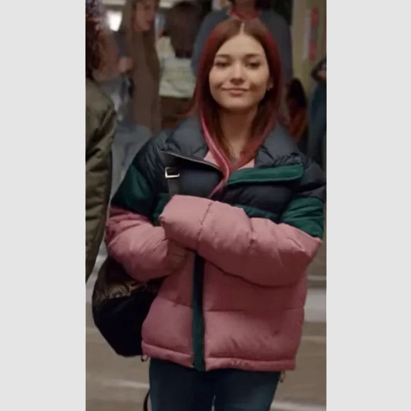 Ginny and Georgia S03 Abby Colorblock Puffer Jacket Puffer Jacket unisex detail view 2 | Dash Racegear — Standout jacket worn by Abby on Ginny and Georgia Season 3