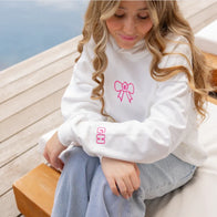 Glow House White Hoodie Hoodie unisex detail view 5 | Dash Racegear — Everyday wear white hoodie from Glow House collection