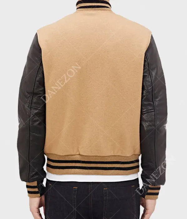Mens Golden Bear Varsity Jacket Varsity Jacket men detail view 2 | Dash Racegear — Mens Golden Bear Varsity Jacket