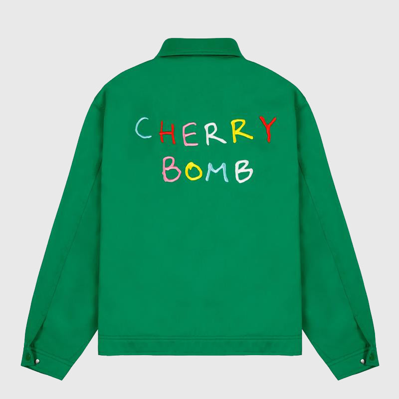 Golf Wang Cherry Bomb Jacket Jacket unisex front product view | Dash Racegear — Bold Cherry Bomb Jacket From Golf Wang Collection