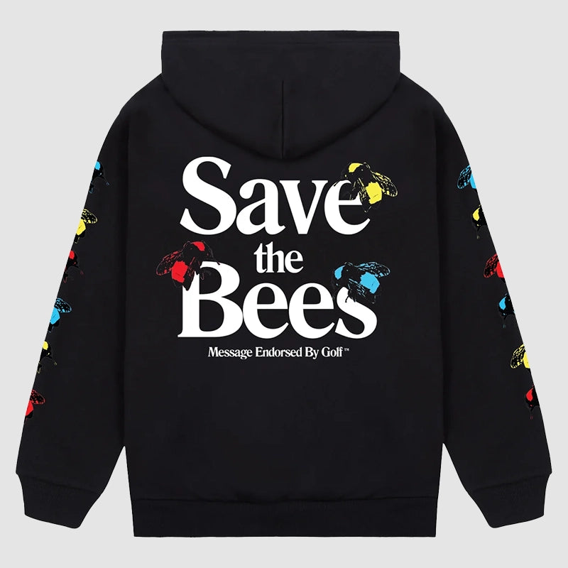 Golf Wang Save the Bees Hoodie Hoodie unisex detail view 5 | Dash Racegear — Golf Wang Hoodie with Colorful Save the Bees Print