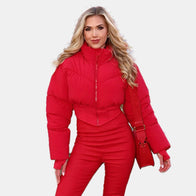 Gracie Hunt AFC Championship Crop Puffer Jacket Puffer Jacket unisex detail view 4 | Dash Racegear — AFC Championship Jacket - Gracie Hunt’s Crop Puffer Style