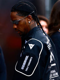 Las Vegas F1 Grand Prix Travis Scott Adidas Y3-N Jacket Jacket unisex detail view 5 | Dash Racegear — Travis Scott Adidas black jacket with structured shoulders, soft interior lining, and visible design details for active or casual wear