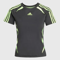 Teamgeist Adicolor Slim Jersey Jersey unisex front product view | Dash Racegear — Adidas black slim jersey from Teamgeist Adicolor 2025 sportswear line