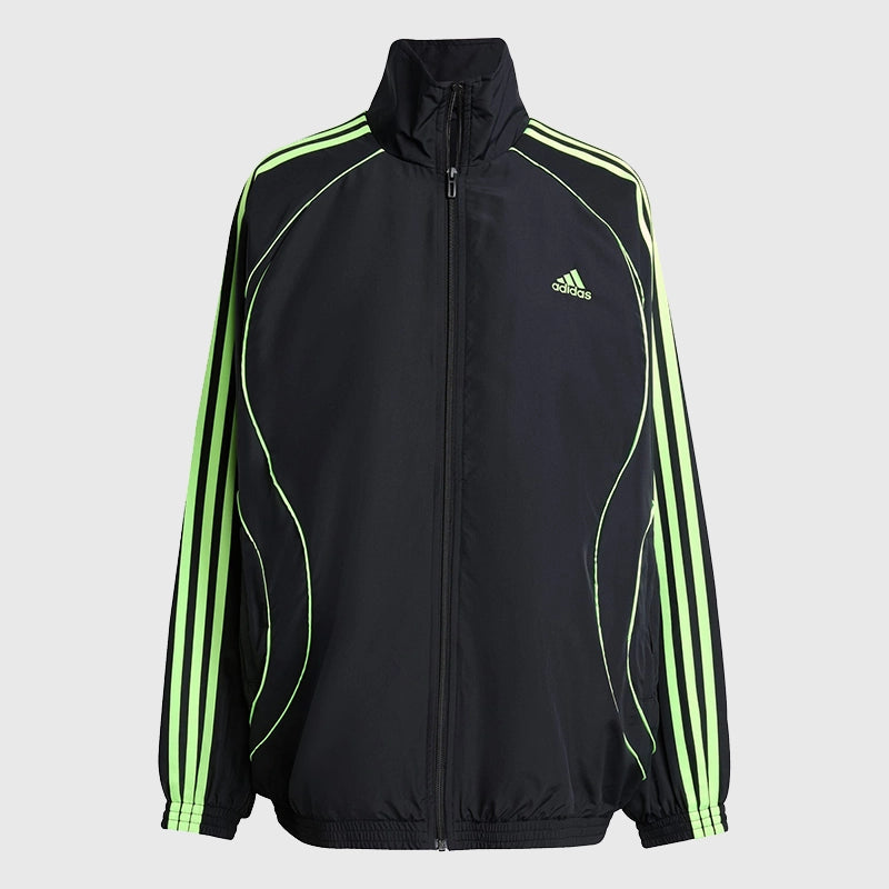 Teamgeist Adicolor Woven Track Jacket Jacket unisex front product view | Dash Racegear — Adidas Teamgeist Adicolor 2025 oversized woven track jacket in retro style