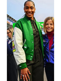A’ja Wilson Gatorade Varsity Jacket Varsity Jacket unisex detail view 5 | Dash Racegear — A’ja Wilson Gatorade Jacket – Sleek Varsity Outerwear