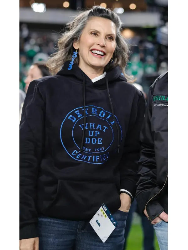 Gretchen Whitmer Detroit Certified Hoodie Hoodie unisex detail view 2 | Dash Racegear — Gretchen Whitmer Hoodie – Modern Detroit Certified Outerwear