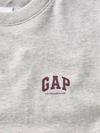 Gap x Victoria Beckham Logo T-Shirt Shirt unisex detail view 5 | Dash Racegear — 2026 Gap x Victoria Beckham grey T-shirt, unisex fit with logo print for simple streetwear looks.