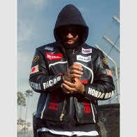 HRC x Vanson x Larry Honda Racing Jacket Jacket unisex front product view | Dash Racegear — Honda Racing Streetwear Jacket – HRC x Vanson Collaboration