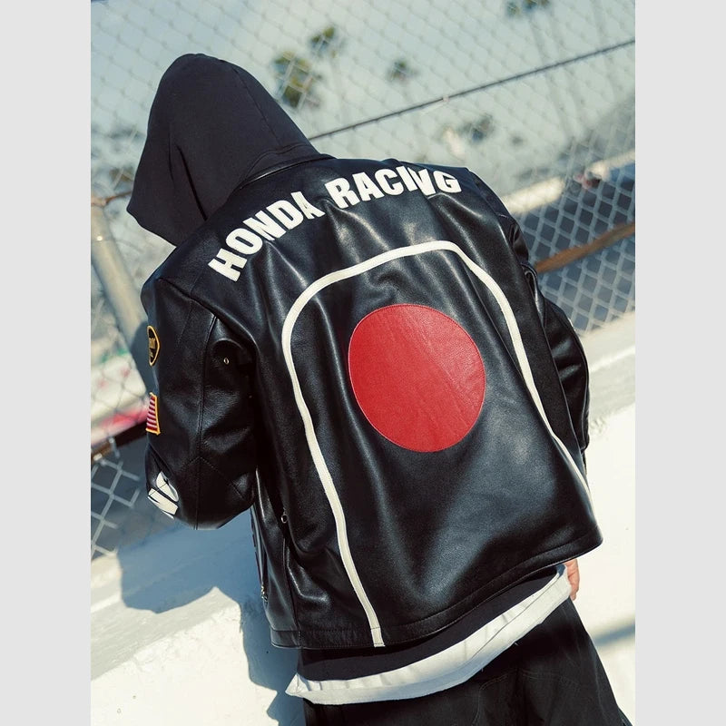 HRC x Vanson x Larry Honda Racing Jacket Jacket unisex detail view 2 | Dash Racegear — HRC x Larry x Vanson Racing Jacket – Motorsport-Inspired Outerwear