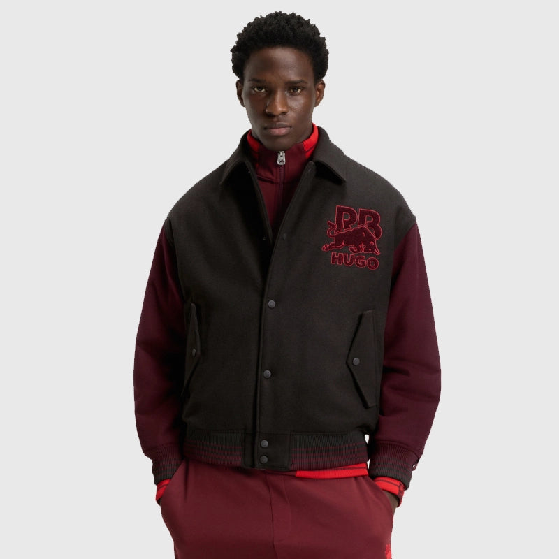 Isack Hadjar HUGO x RB Varsity Jacket Varsity Jacket unisex detail view 3 | Dash Racegear — Exclusive Isack Hadjar HUGO x RB varsity team jacket