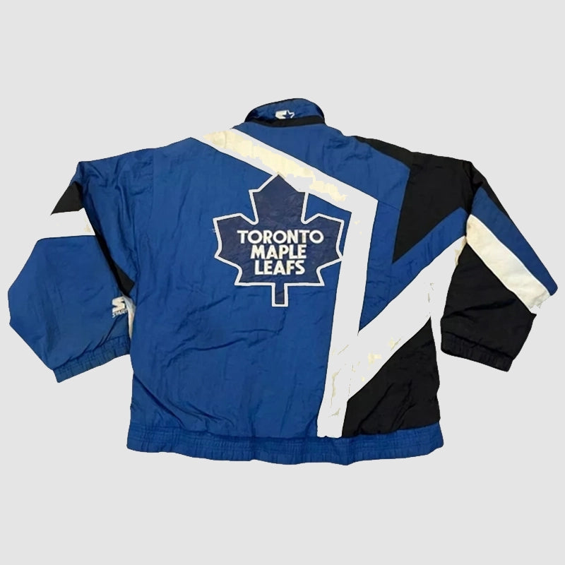 Hailey Bieber Toronto Maple Leafs Starter Jacket Jacket unisex detail view 3 | Dash Racegear — Hailey Bieber Toronto Jacket – NHL Maple Leafs Starter