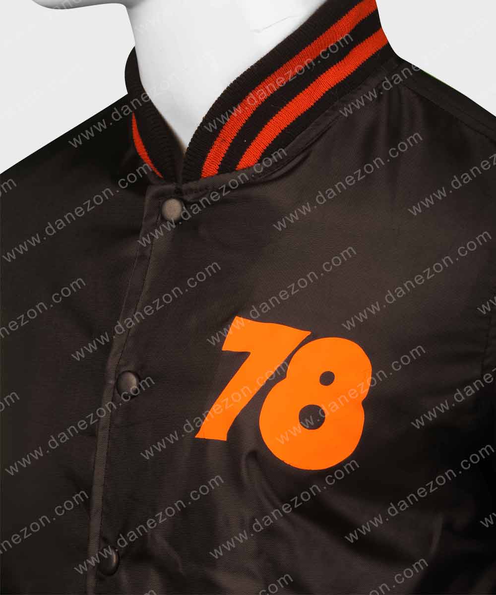 Halloween Nylon Bomber Jacket Bomber Jacket unisex detail view 3 | Dash Racegear — Halloween Nylon Bomber Jacket