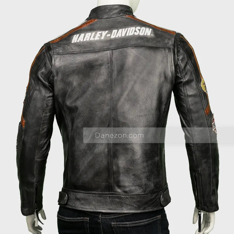Harley Davidson Cafe Racer Jacket Jacket unisex detail view 5 | Dash Racegear — Mens Cafe Racer Harley Davidson Jacket