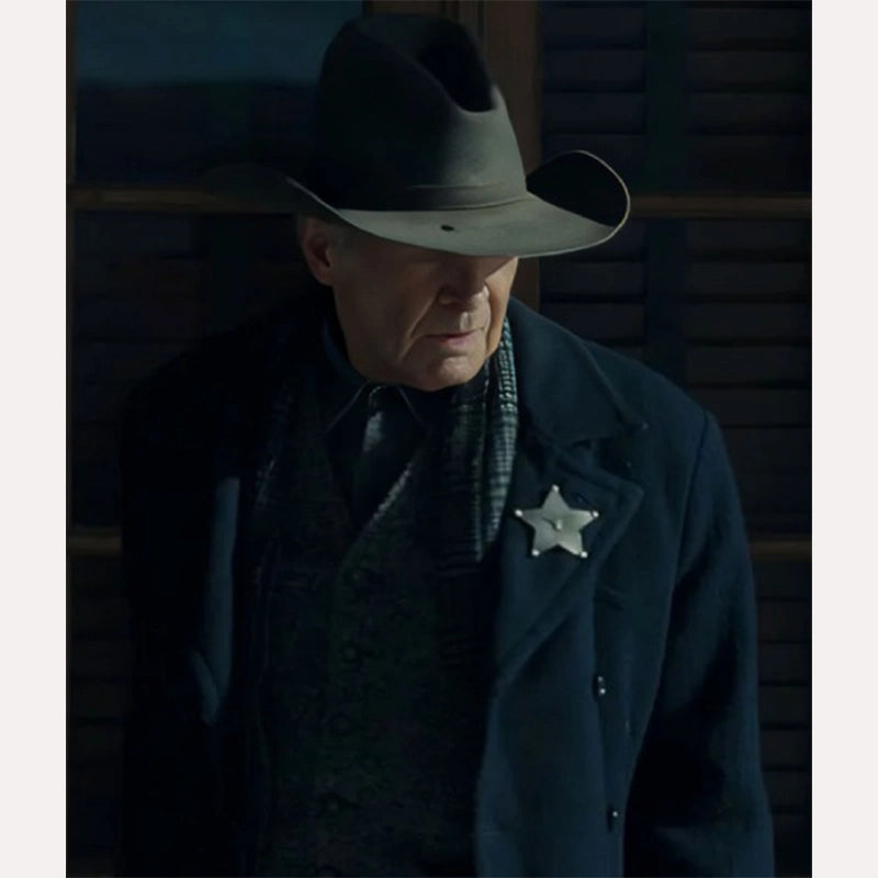 Harrison Ford 1923 S02 Jacob Dutton Black Coat Coat unisex detail view 2 | Dash Racegear — Jacob Dutton’s Signature Black Coat from 1923 Season 2