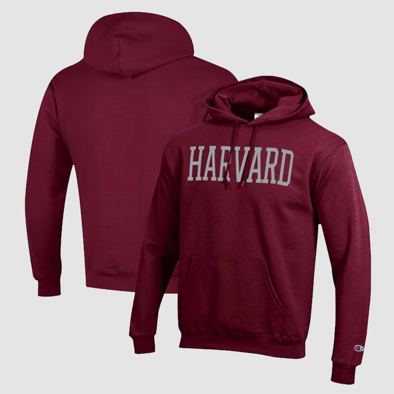 Harvard Crimson Hoodie Hoodie unisex front product view | Dash Racegear — Vintage Harvard red pullover hoodie
