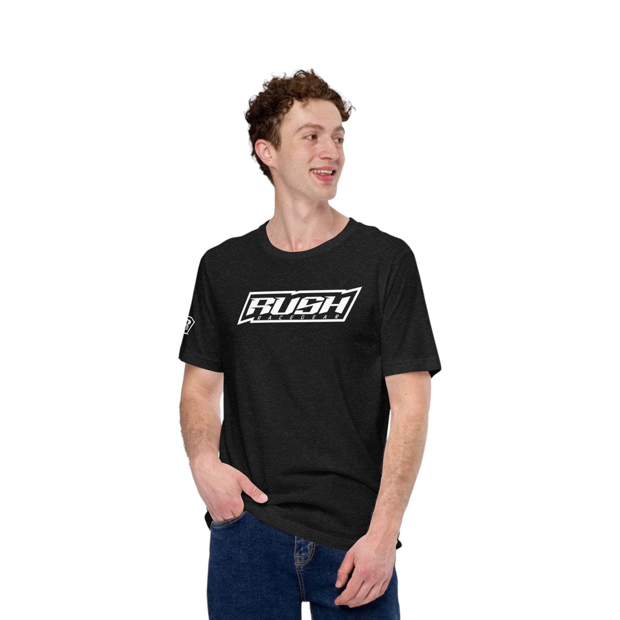 Heather Tee with White Rush Logo - Dash Racegear Store