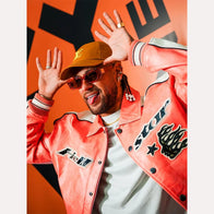 Neymar Hellstar Avirex Leather Jacket Leather Jacket unisex detail view 2 | Dash Racegear — Neymar Street Style – Avirex x Hellstar Jacket Vibe