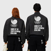Lacoste x Olympic Heritage Seoul 1988 Bomber Jacket Bomber Jacket unisex detail view 3 | Dash Racegear — Lacoste Olympics Heritage 1988 Bomber Jacket – Timeless Sportswear