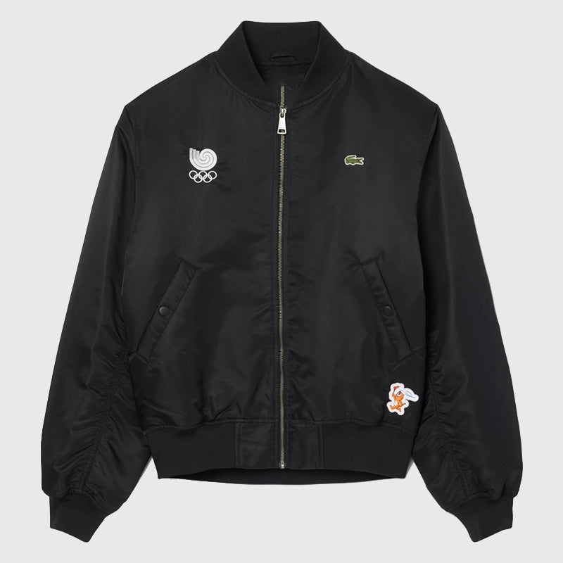 Lacoste x Olympic Heritage Seoul 1988 Bomber Jacket Bomber Jacket unisex detail view 4 | Dash Racegear — Lacoste x Olympics 1988 Bomber Jacket – Vintage Fashion Appeal