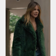 High Potential 2025 Kaitlin Olson Green Fur Coat Coat unisex detail view 2 | Dash Racegear — Kaitlin Olson High Potential 2025 Morgan Gillory Green Fur Coat
