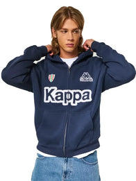Hollister x Kappa Boxy Zip-Up Logo Graphic Hoodie Hoodie unisex detail view 4 | Dash Racegear — Hollister x Kappa 2026 navy boxy hoodie, front zip design, standout logo branding, comfy layer for daily outings.