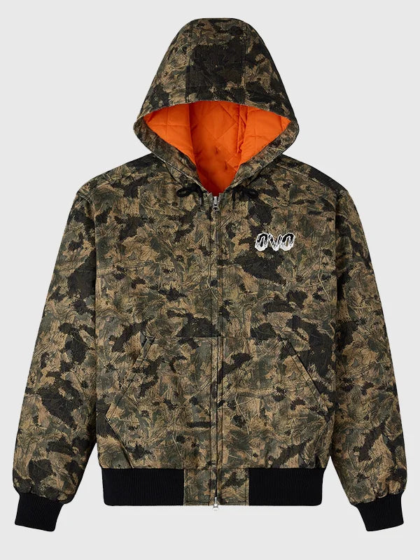 OVO Friday The 13th Camo Active Jacket Jacket unisex detail view 2 | Dash Racegear — Friday The 13th OVO jacket mixing camo and streetwear design