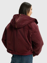 Adidas Chinese New Year SS26 Padded Jacket Jacket unisex detail view 2 | Dash Racegear — Recreated Adidas LNY SS26 brown padded jacket crafted in corduroy fabric with a refined casual outerwear look