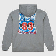 M&N x Cookies Full-Zip Hoodie Hoodie unisex detail view 2 | Dash Racegear — Mitchell & Ness Cookies collab unisex hoodie in grey fleece