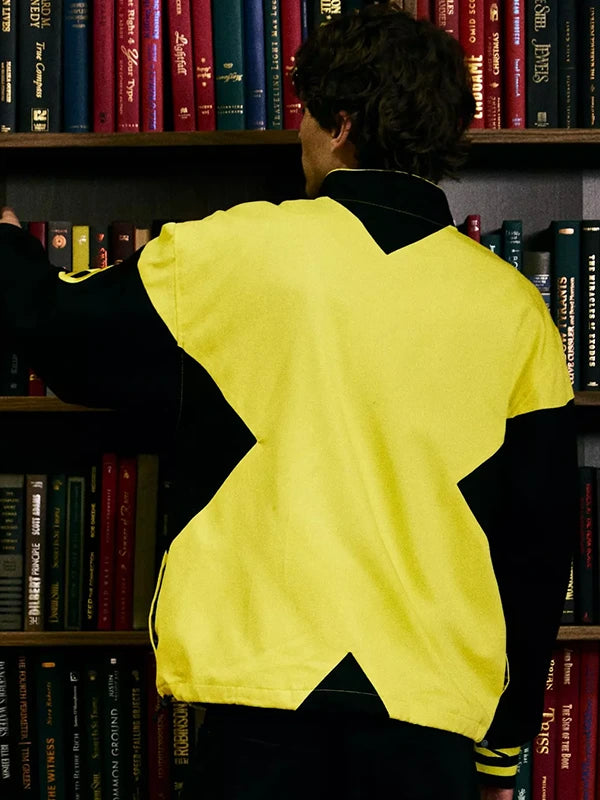 Hot Topic x Men Jacket Jacket unisex detail view 2 | Dash Racegear — X-Men Our Universe bomber jacket by Marvel Hot Topic featuring eye-catching color-block design and casual comfort.