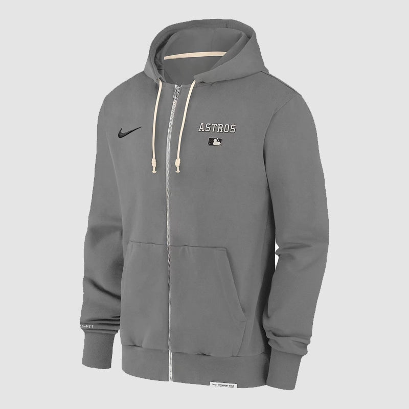Nike Houston Astros Full-Zip Travel Hoodie Hoodie unisex front product view | Dash Racegear — Houston Astros Zip Hoodie – Nike Travel Collection