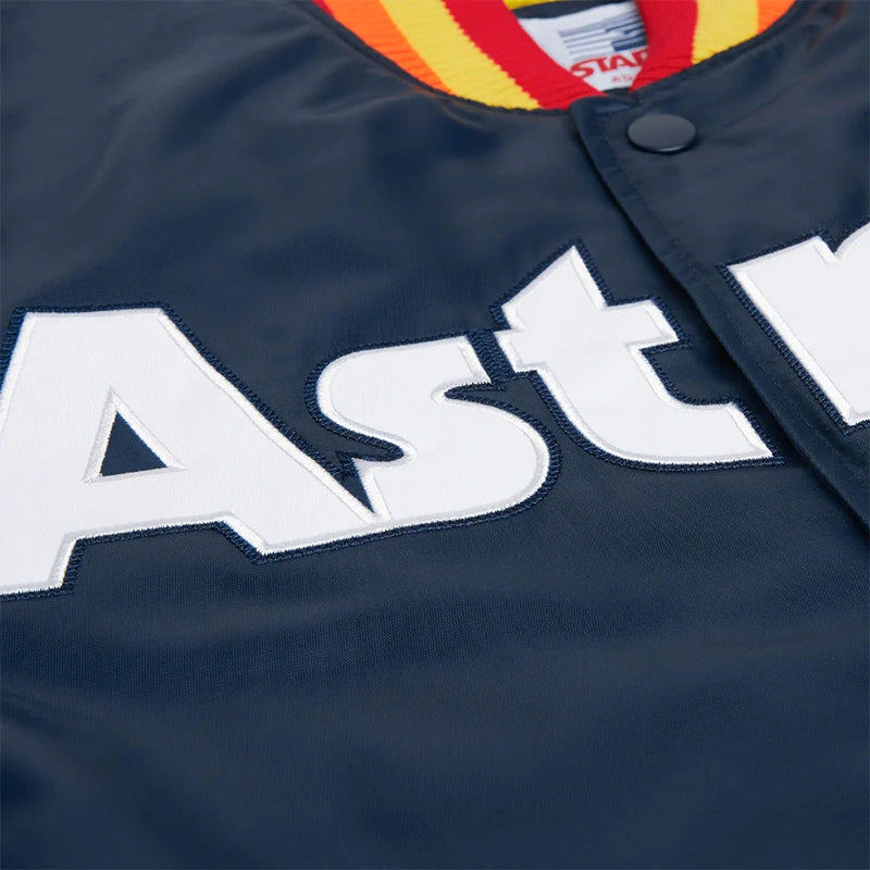 HOMAGE X Starter Astros Satin Jacket Jacket unisex detail view 3 | Dash Racegear — Starter Astros Satin Jacket x HOMAGE – Premium Retro Fashion