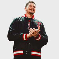Patrick Mahomes Houston v Texas Tech Jacket Jacket unisex detail view 4 | Dash Racegear — Houston v Texas Tech Patrick Mahomes Jacket – Trendy Outerwear