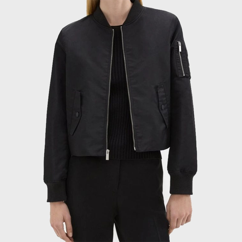 Hudson and Rex S07 Mayko Nguyen Black Bomber Jacket Bomber Jacket unisex detail view 2 | Dash Racegear — TV Series Inspired Bomber Jacket – Hudson and Rex S07 Mayko Nguyen