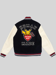 Human Made x Pokemon Varsity Jacket Varsity Jacket unisex detail view 3 | Dash Racegear — Pikachu patch perfection on Human Made’s varsity masterpiece