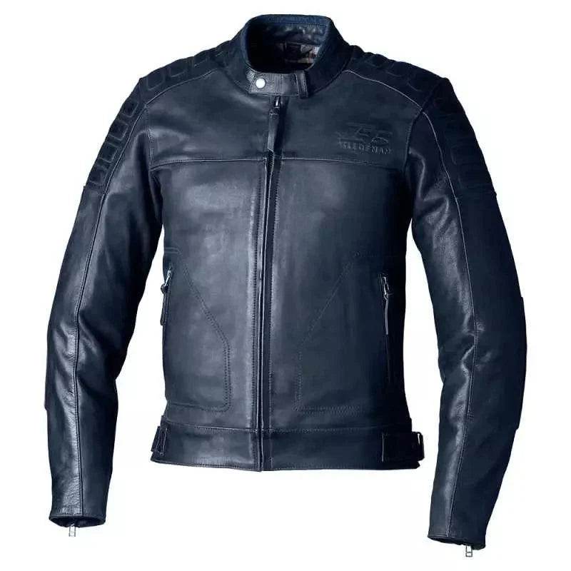 IOM TT BRANDISH 2 CE MENS LEATHER JACKET - PETROL - UK 52 / EUR 62 / INTL 4XL