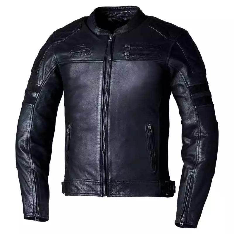 IOM TT HILLBERRY 2 CE MENS LEATHER JACKET - BLACK - UK 52 / EUR 62 / INTL 4XL