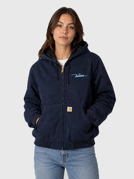 Carhartt Iceman Jacket Jacket unisex detail view 3 | Dash Racegear — A sturdy hooded jacket with rugged Carhartt-inspired design, offering comfort and everyday utility in a bold blue shade.