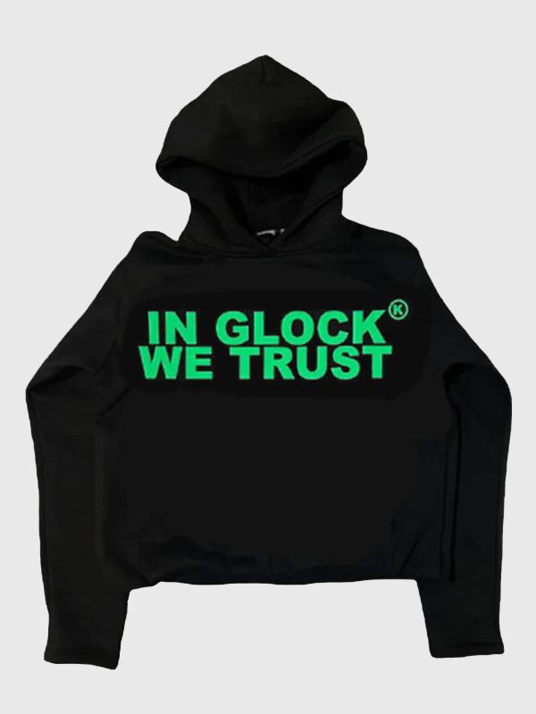 In Glock We Trust Hoodie Hoodie unisex front product view | Dash Racegear — Black Billionaire Studios In Glock We Trust Hoodie, soft, stylish, and perfect for casual streetwear looks.