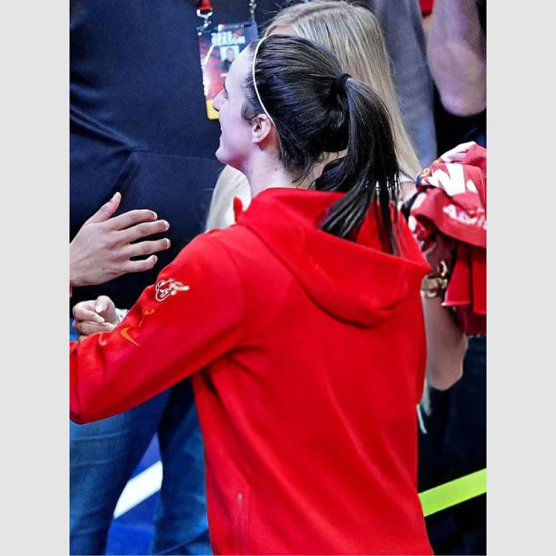 Indiana Fever Caitlin Clark Red Hoodie Hoodie unisex detail view 4 | Dash Racegear — WNBA Indiana Fever Red Hoodie – Caitlin Clark Design