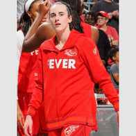 Indiana Fever Caitlin Clark Red Hoodie Hoodie unisex front product view | Dash Racegear — Caitlin Clark Game Hoodie – Indiana Fever Red Gear
