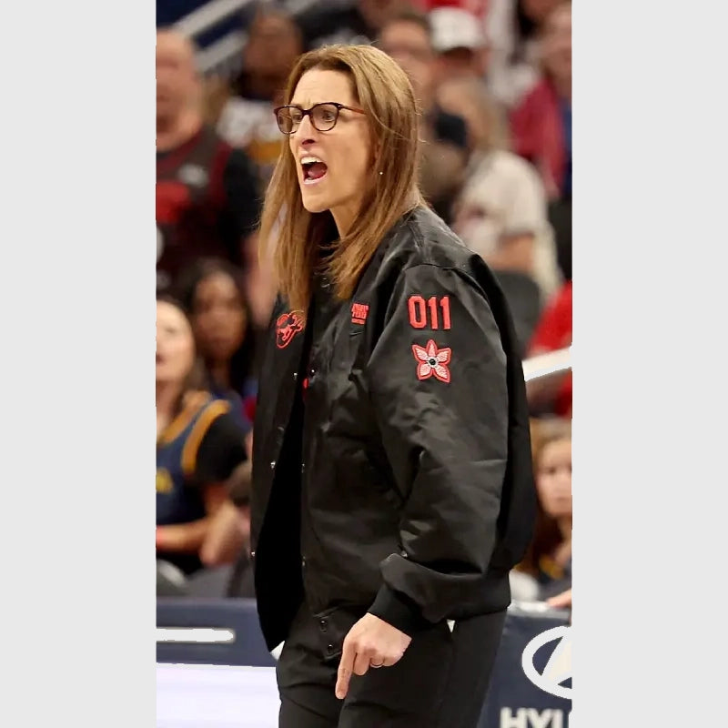 Stephanie White Indiana Fever Stranger Things Jacket Jacket unisex detail view 4 | Dash Racegear — Stranger Things Jacket Worn by Stephanie White – Indiana Fever Special