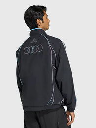 Adidas Audi Revolut F1 Inter Miami Track Jacket Jacket unisex detail view 3 | Dash Racegear — Adidas Audi F1 Inter Miami 2026 track jacket, lightweight sporty design for motorsport and street fashion.