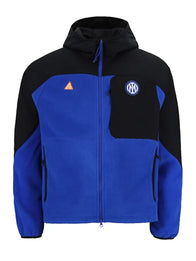 Inter Milan x Nike ACG Hooded Jacket 2025/26 Jacket unisex front product view | Dash Racegear — Inter Milan x Nike ACG 2025/26 blue & black hooded Wolftree jacket, sporty streetwear style for everyday wear.