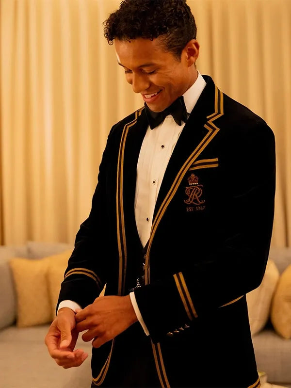 Jaafar Jackson Met Gala 2026 Polo Ralph Lauren Tuxedo Fashion Apparel unisex detail view 3 | Dash Racegear — Met Gala 2026 Jaafar Jackson black and gold Polo Ralph Lauren tuxedo tailored elegance premium formalwear for gala nights